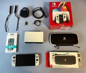 Nintendo Switch OLED, 256GB paměťová karta, obal, sklo - 1