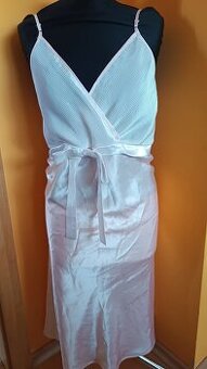 Hedvábná růžová noční košilka vel 50/XXL - 1