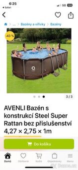Bazén Avenli ovál 4,27 x 2,75x100 s příslušenstvím NOVÝ