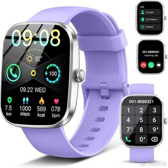 Chytré hodinky KUIZIL T70–1,91" IPS displej, volání,fialové