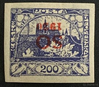 SO1920 - 200h modrofialová -převrácený červený přetisk -
