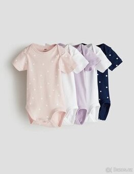 H&M bavlněné body 5ks vel. 80 (9-12m)