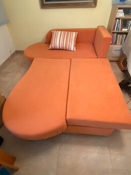 rohová rozkládací sedací souprava v dobrém stavu - 1000 Kč,