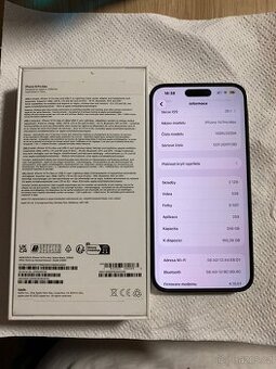 Prodám Apple IPhone 14 Pro Max 256 gb, Space Black