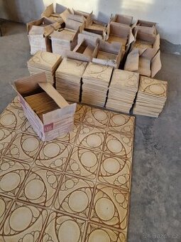 KERAMICKÁ RETRO DLAŽBA, KACHLIČKY (OBKLADAČKY), 20 x 20CM