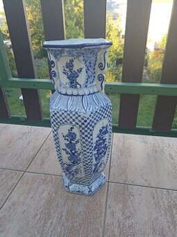 Váza modrobílá dekorace