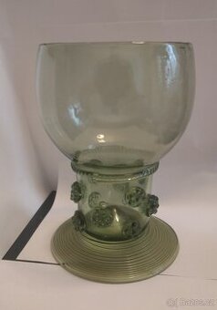 Zelené lesní sklo, - velká číše, pohár– Říman, - 1