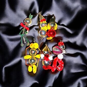 Sběratelské vánoční korálkové ozdoby🎄foukané skleněné posta