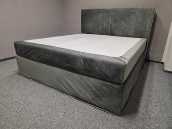 Nová boxspring postel semiš 180x200 cm
