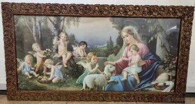 Prodám starý obraz ve zdobeném litém rámu