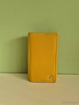 Nová hořčicově žlutá kožená peněženka