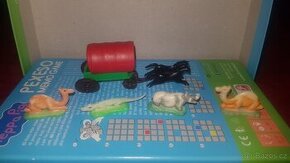 Retro plastová zvířátka + 1x kinder povoz