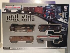 Vláčkodráha rail king vlak a vagony a koleje