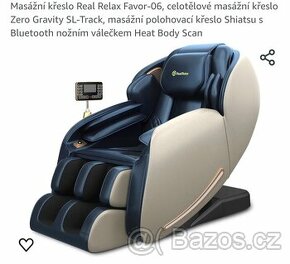 Nové luxusní masážní křeslo REAL RELAX FAVOR 06 BLUE - 1