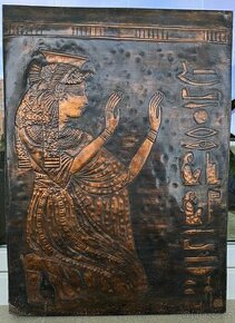 Egypťanka - měděný obraz cca ze 70. let