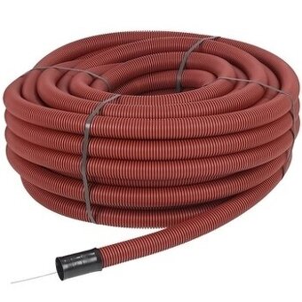 Chránička korugovaná ohebná červená 90 mm