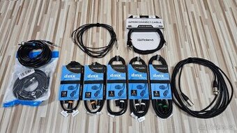 Rôzne NOVÉ audio káble XLR, Jack 6,3 a Jack 3,5 audio káble