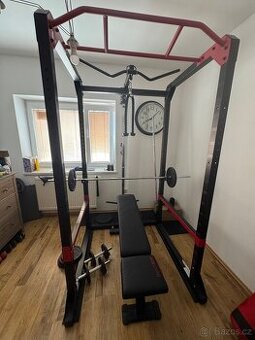 Corenght - Posilovací klec Power Rack 900, posilovací lavice