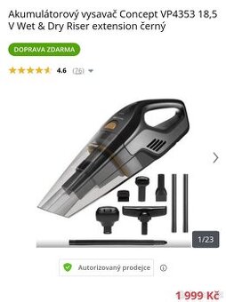 Ruční akumulátorový vysavač Concept