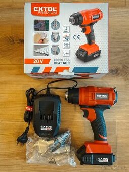 AKU horkovzdušná pistole EXTOL PREMIUM s baterií 2 Ah