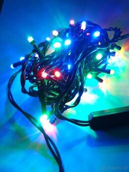 Vánoční osvětlení LED světelný řetězy 100 a 50 LED barevné