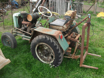 malotraktor domácí výroby s motorem 1S100A