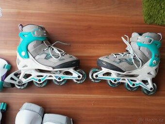 In line kolečkové brusle +sada chrániče