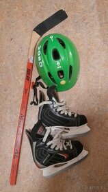 Dětské lední brusle s hokejkou,Botas vel. EUR31, 20,5cm, 195