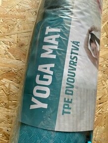 Karimatka YATE Yoga Mat dvouvrstvá, materiál TPE tyrkys/šedá - 1