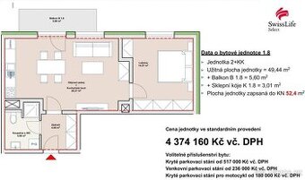 Prodej bytu 2+kk 49 m2 Vojanova, Liberec
