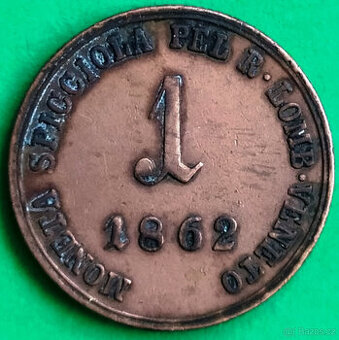 1 Soldo 1862 V BENÁTKY František Josef I. VZÁCNÁ