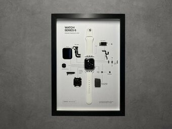 Zarámované Apple Watch Series 6 40mm - (A4)(Silver)
