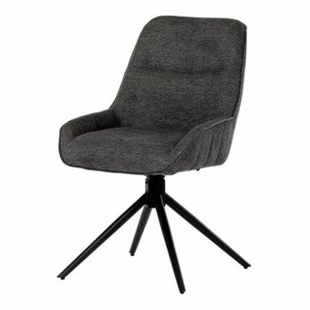 Šedá otočná jídelní židle