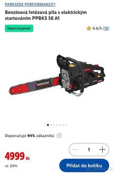 Benzínová řetězová pila s elektrickým startováním