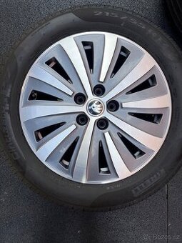 ☀️Orig. Alu škoda Superb “Drakon” 215/55/17 letní pneu