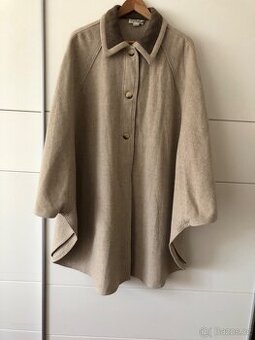Vlneny kabat stylu Ponco