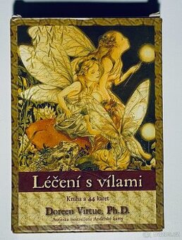 Léčení s vílami - Doreen Virtue,kniha s 44 kartami,jako nové