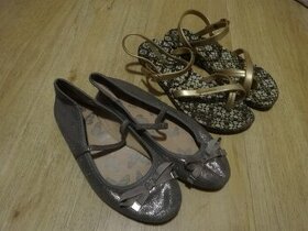 Dětské boty 2ks baleríny 33  a sandále vel 33/34