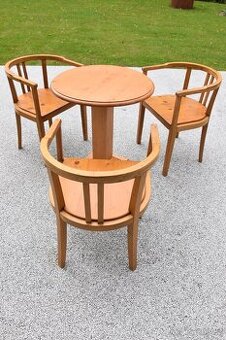 STYLOVÁ DŘEVENÁ SEDACÍ SOUPRAVA