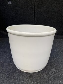 Květináč bílý průměr 23 cm, keramický