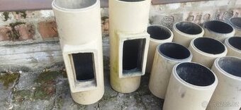 Prodám keramické vložky do komína – 11 ks + čistící kusy