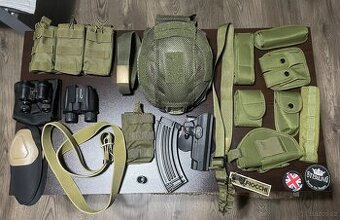 Airsoft vybavení + 1911 Army Armament + M4 CyberGun