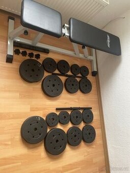 NOVÉ nakladačky 2x20kg + lavice sklopná - 1