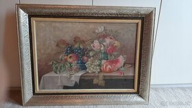 Zátiší s ovocem - olej na plátně- Jaroslav Ronn 1945 - 1