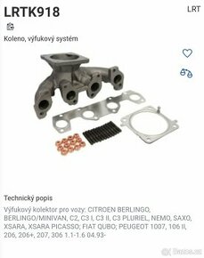 Výfukové svody Citroen berlingo