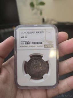 Rakouský Florin 1879 Rakousko-Uherská stříbrná mince