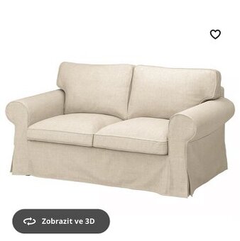 Bílé potahy na dvoumístnou pohovku IKEA EKTOR - 1