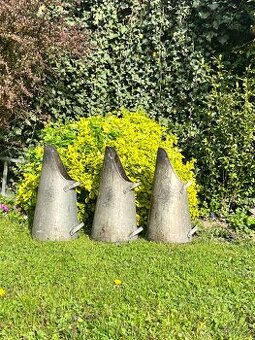 Retro vintage uhlák patina dekorace váza