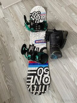 Dětský snowboard K2 128 cm + boty Atomic 33-34 s rychlozápín