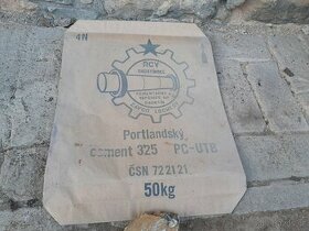 Pytel od cementu retro  - socialistický 50 kg - 1